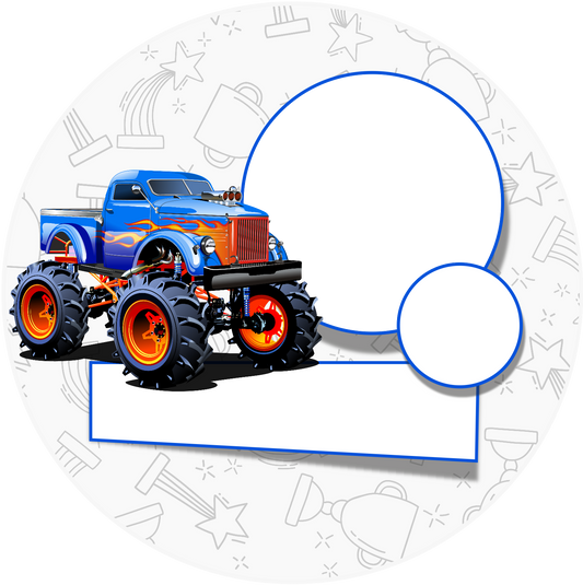 Happy Birthday Monster Truck Cake Topper