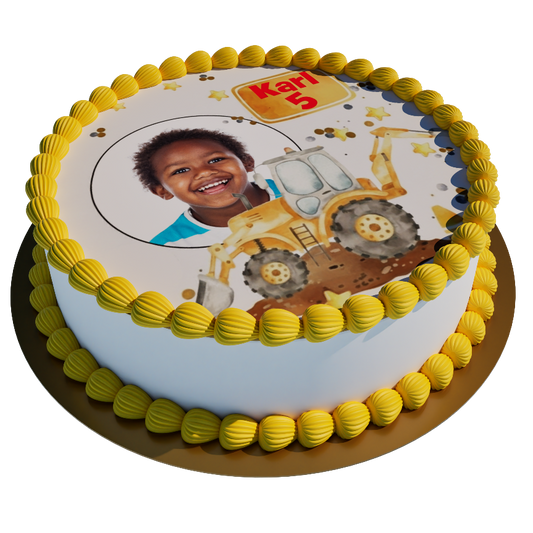 Caterpillar Machine with Personalized Name Age and Picture