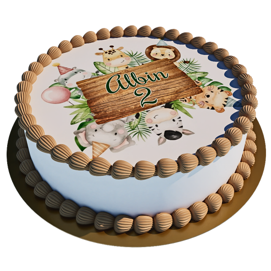 Jungle Baby with Personalized Name and Age