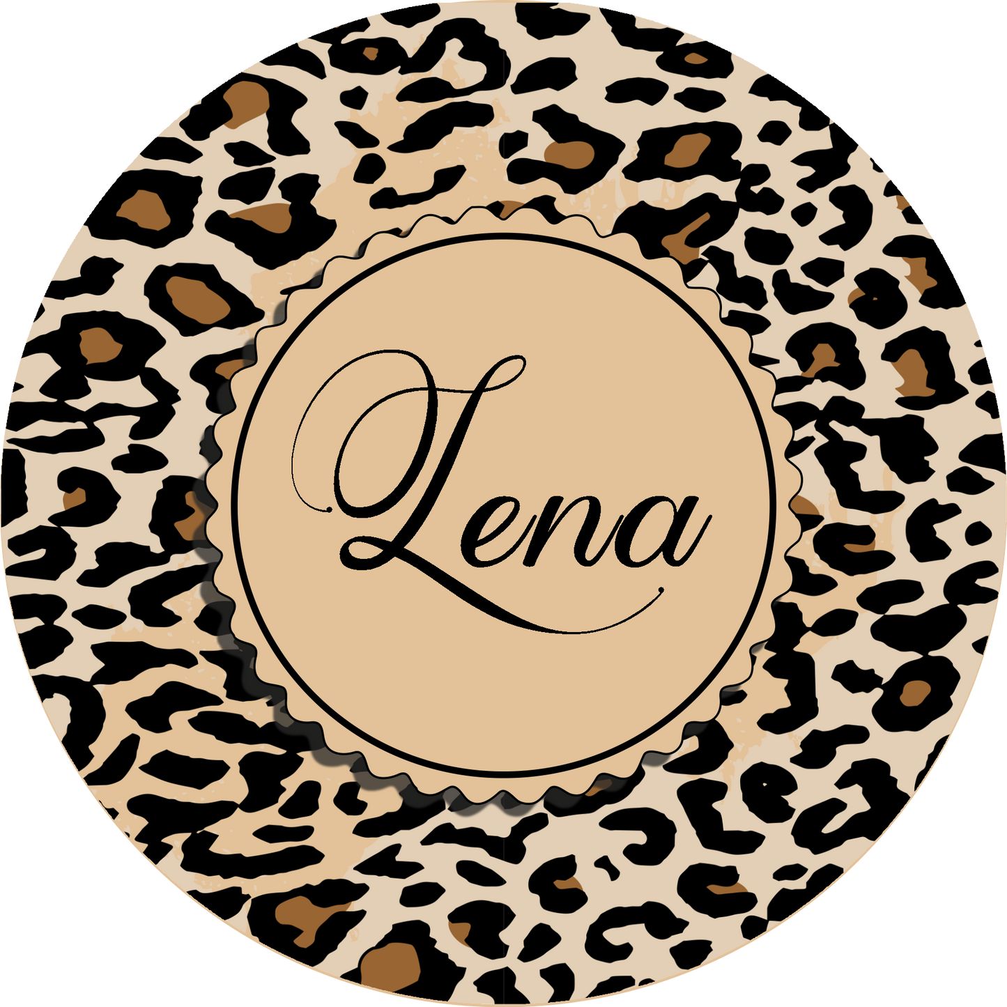Happy Birthday Leopard Cake Topper