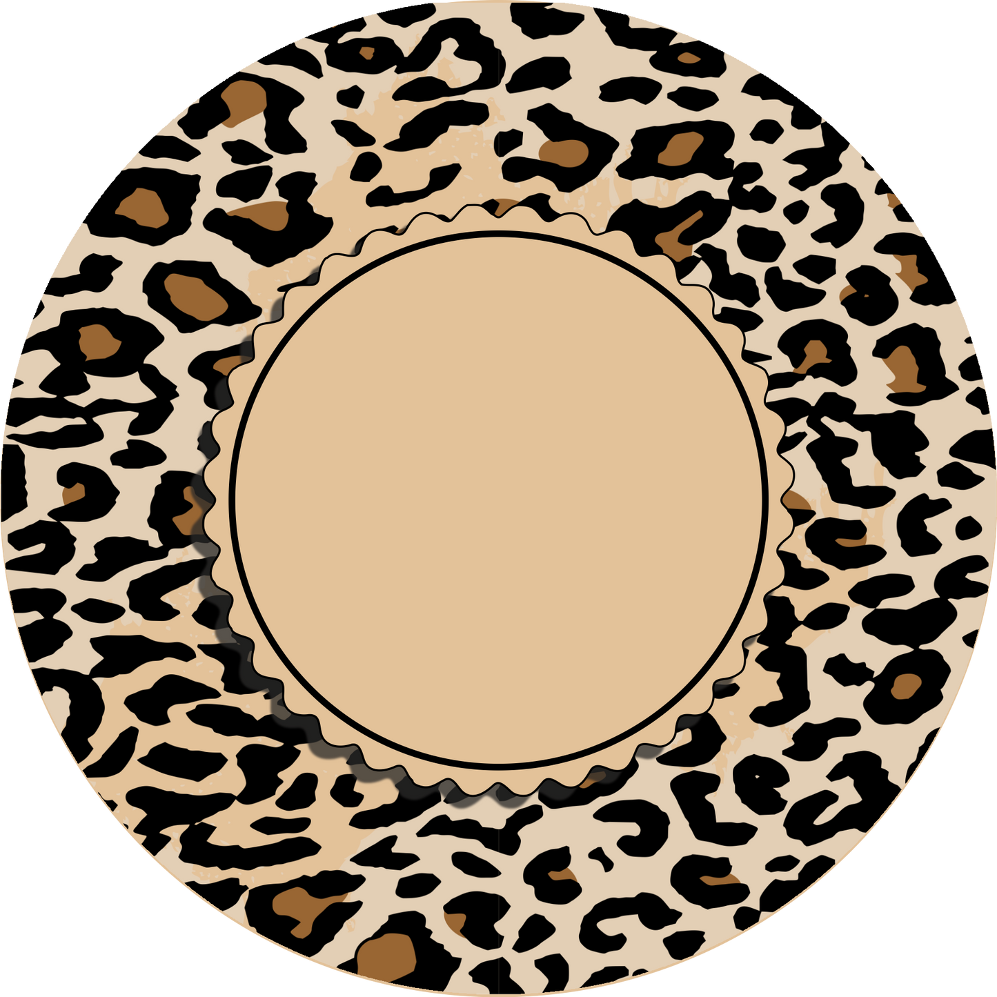 Happy Birthday Leopard Cake Topper