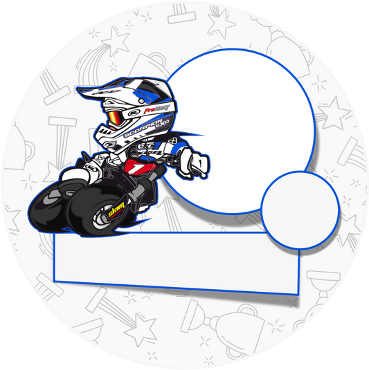 Happy Birthday Motocross Cake Topper