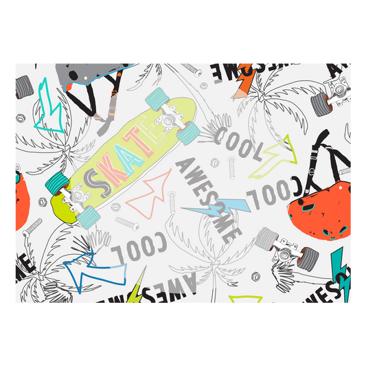 Happy Birthday Rectangular Skate Cool Cake Topper