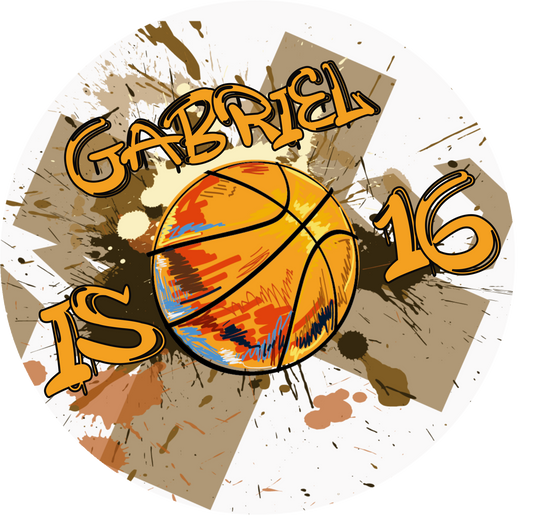 Happy Birthday Street Basket Cake Topper