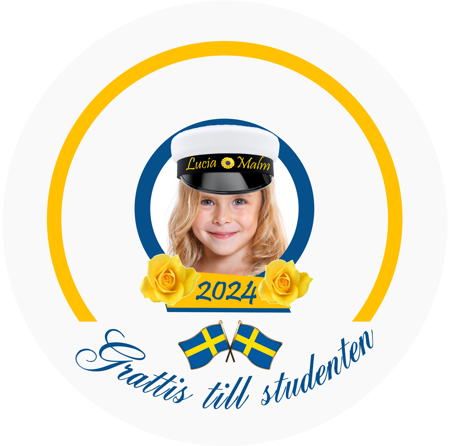 Swedish Student Cake Topper