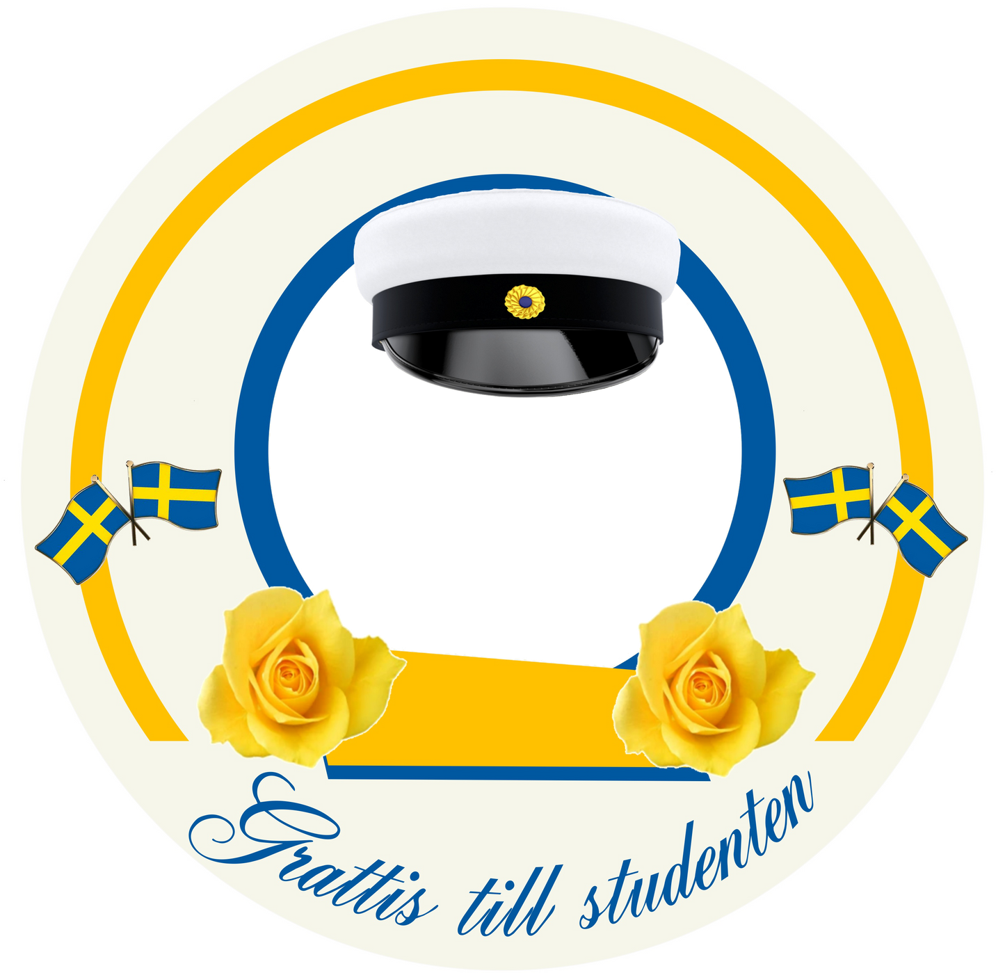 Swedish Student Cake Topper