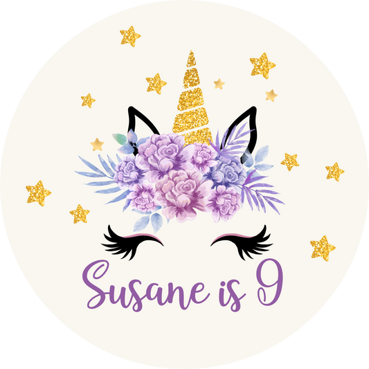 Happy Birthday Unicorn Cake Topper