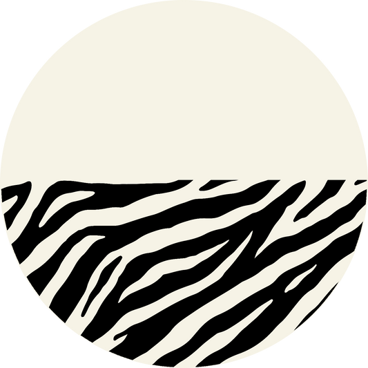 Happy Birthday Zebra Half Cake Topper