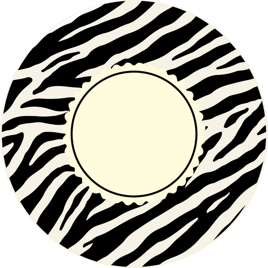 Happy Birthday Zebra Round Top Cake Topper