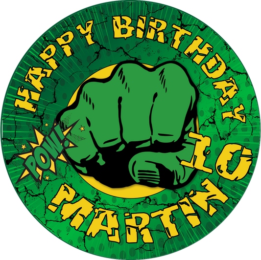 Happy Birthday Hulk Cake Topper